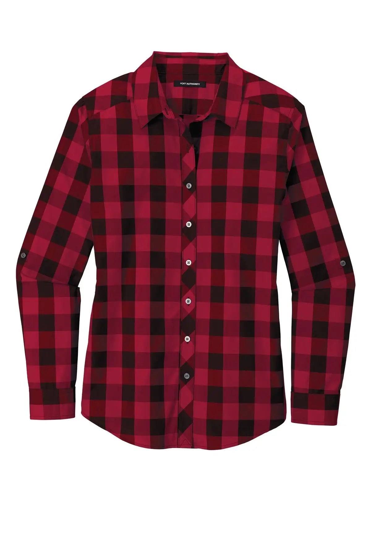 Port Authority Lw670 Women’s Everyday Plaid Shirt - Rich Red