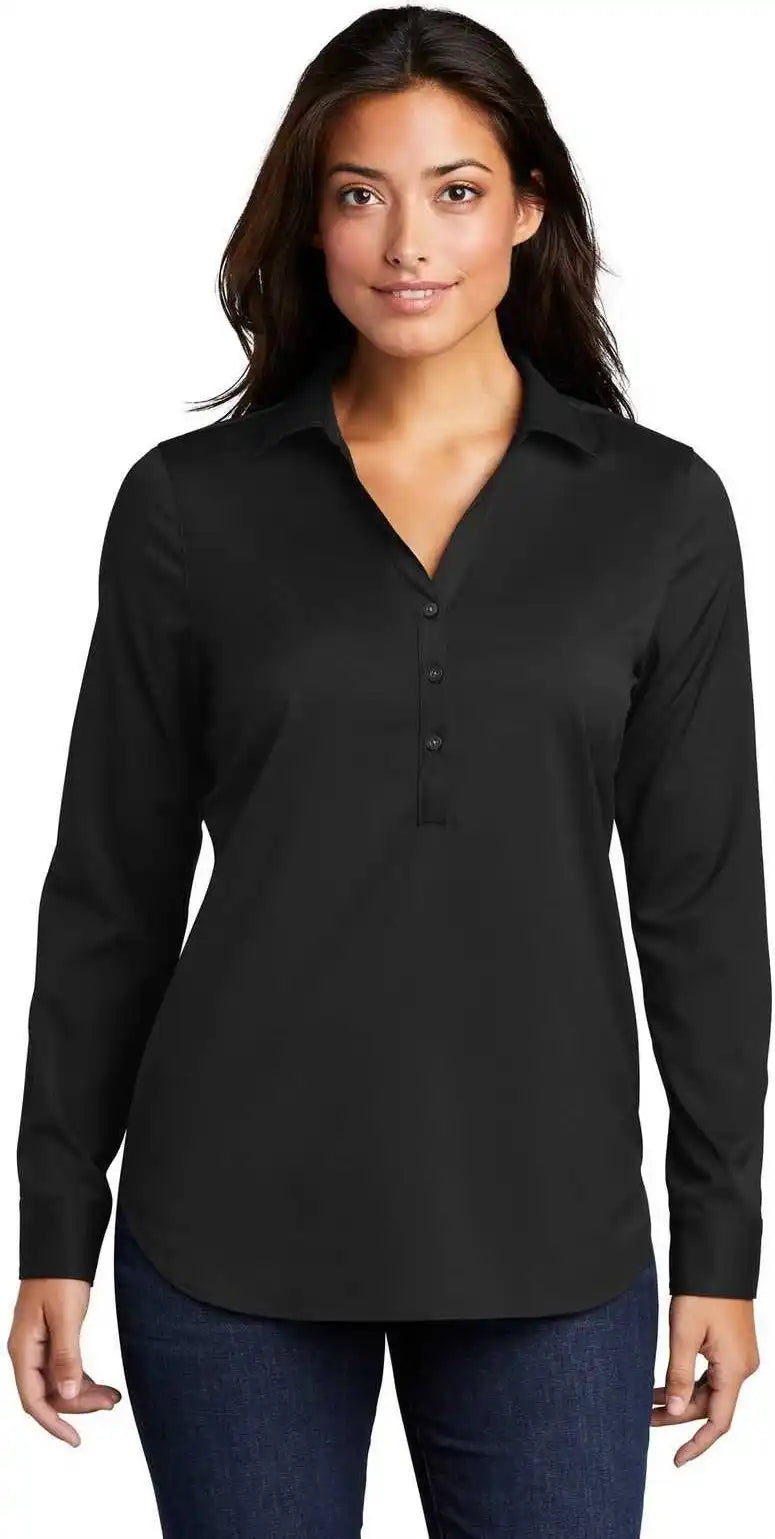Port Authority Lw680 Ladies City Stretch Tunic Black