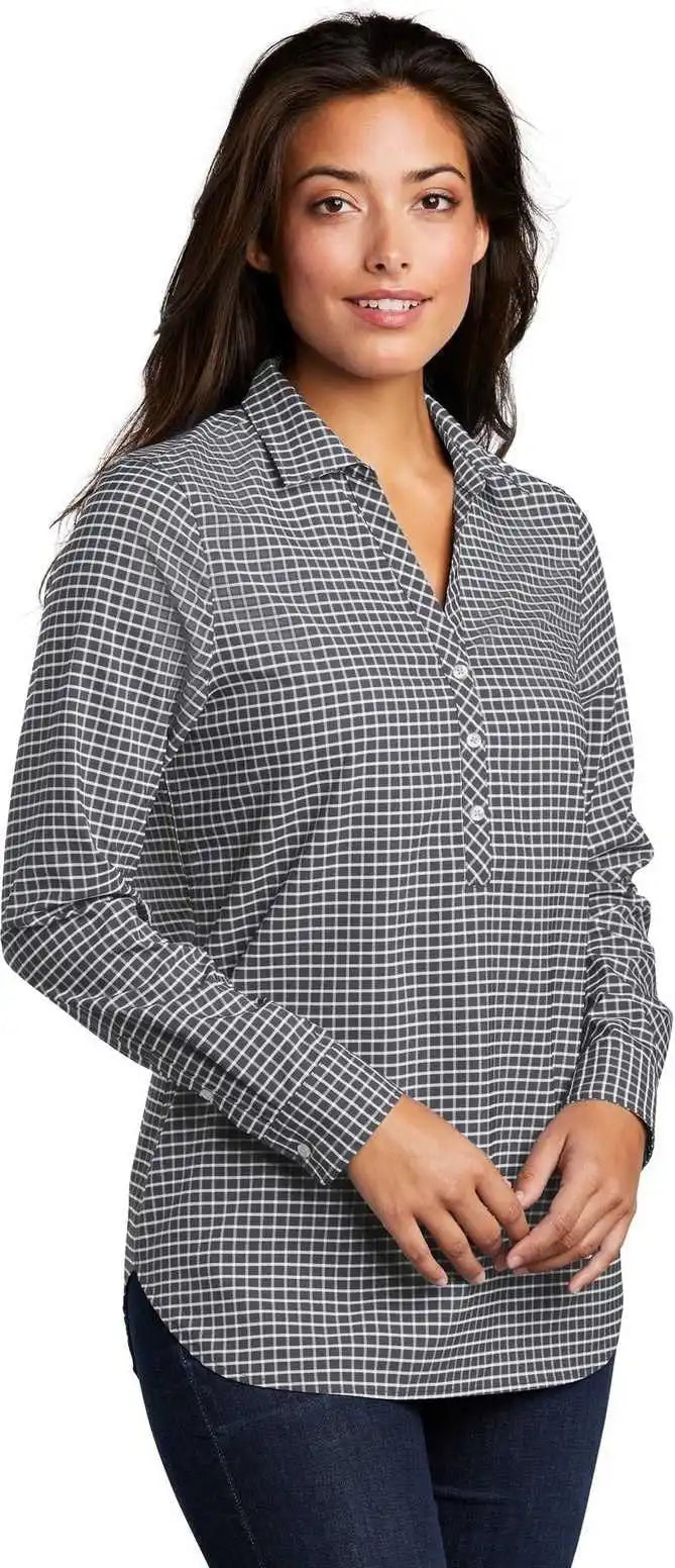 Port Authority Lw680 Ladies City Stretch Tunic Graphite White