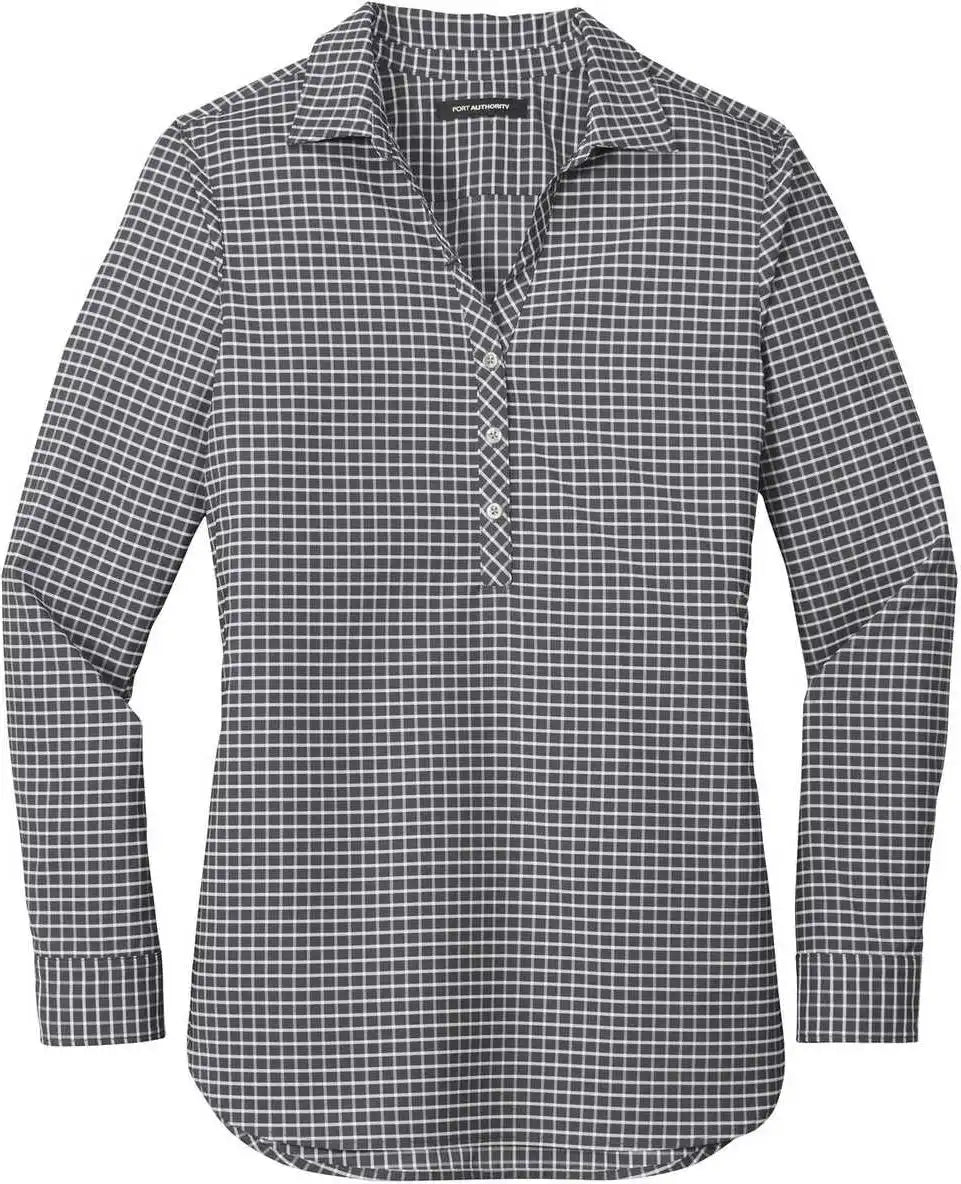 Port Authority Lw680 Ladies City Stretch Tunic Graphite White
