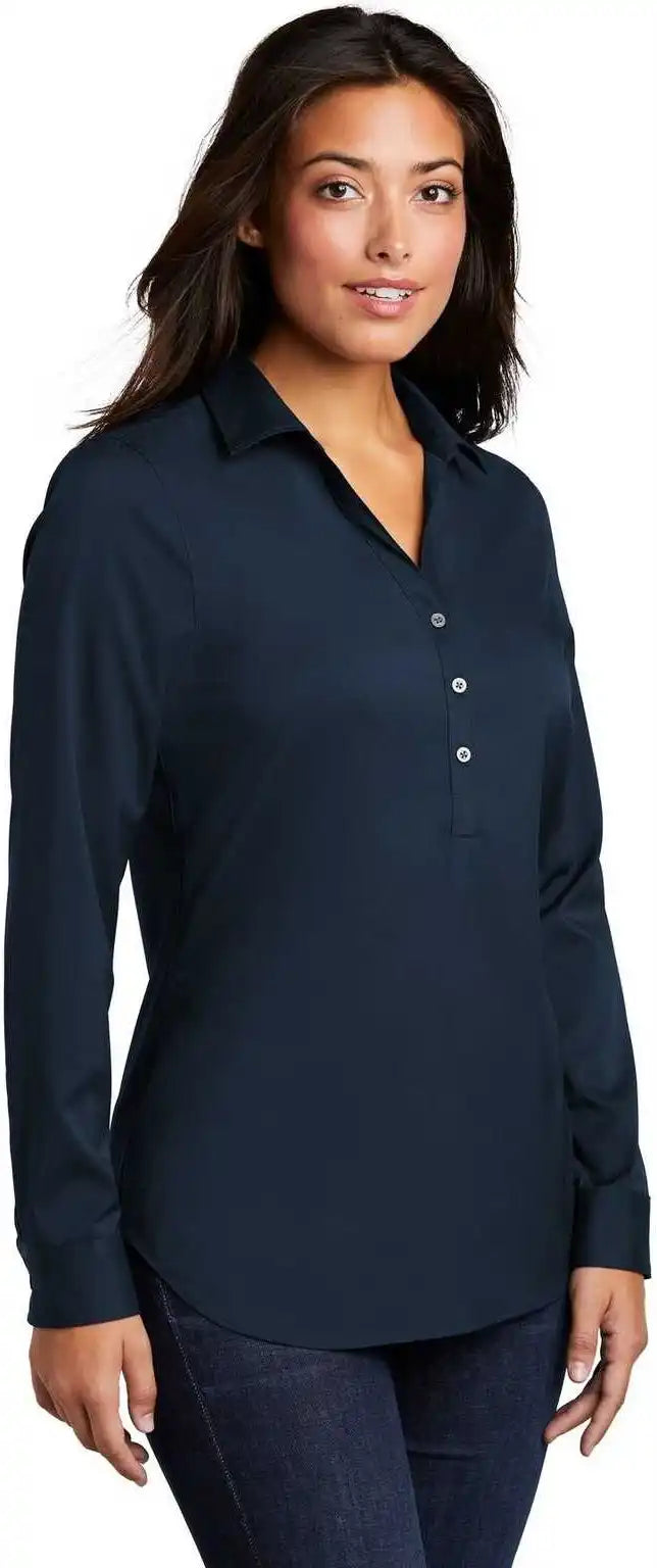Port Authority Lw680 Ladies City Stretch Tunic River Blue Navy