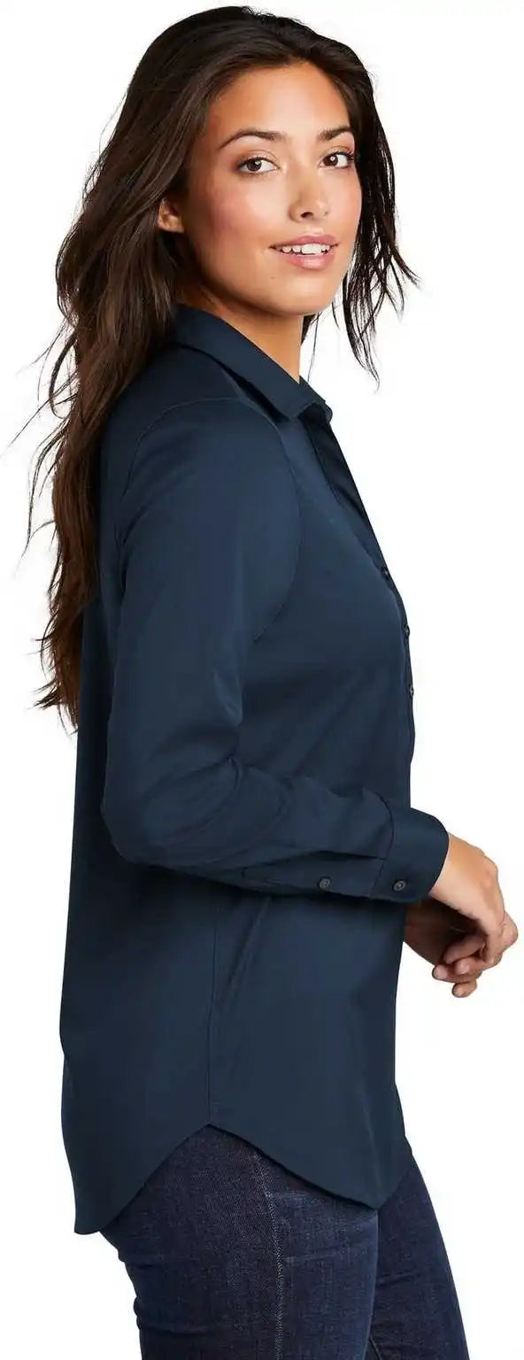 Port Authority Lw680 Ladies City Stretch Tunic River Blue Navy