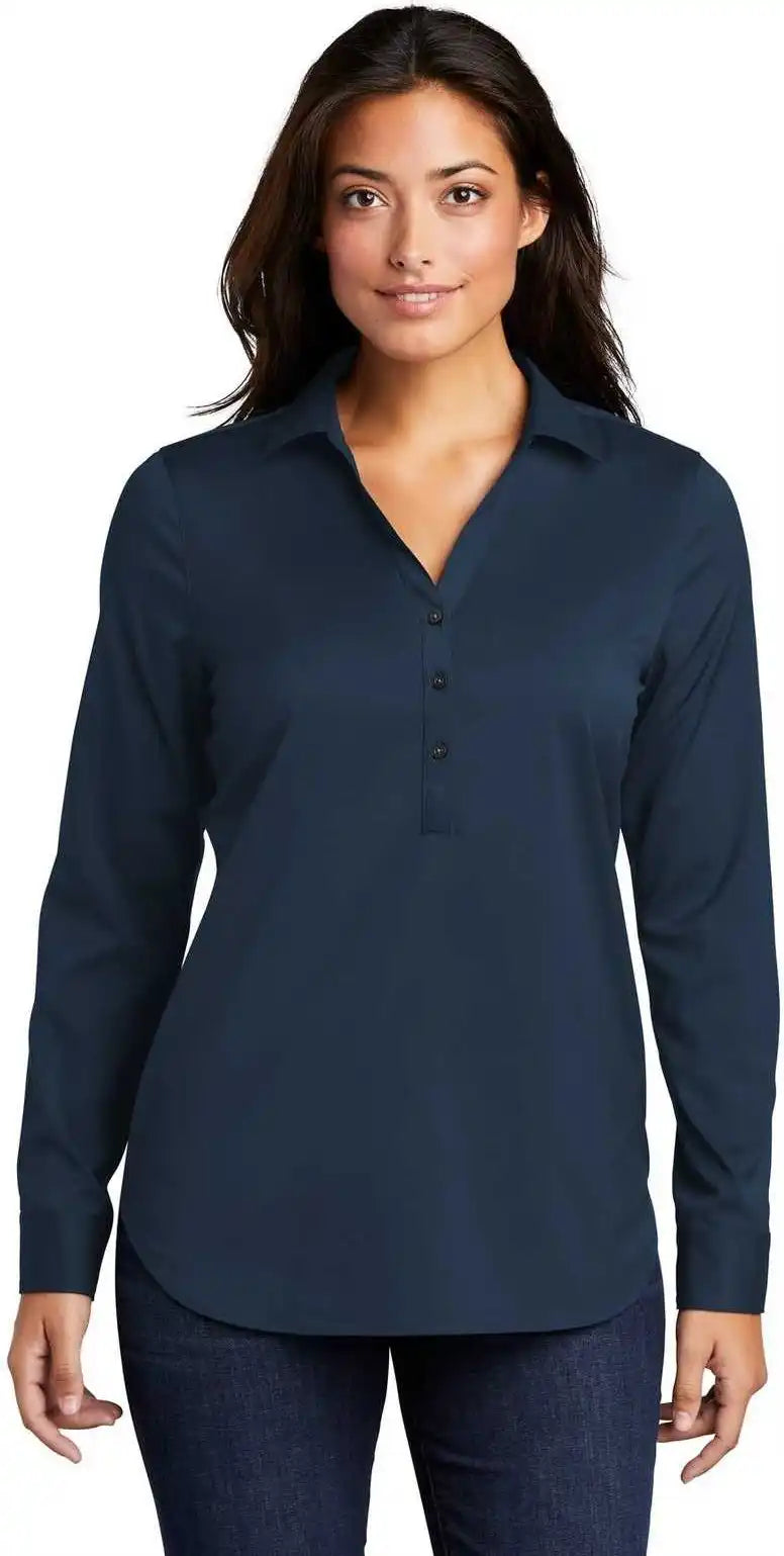Port Authority Lw680 Ladies City Stretch Tunic River Blue Navy