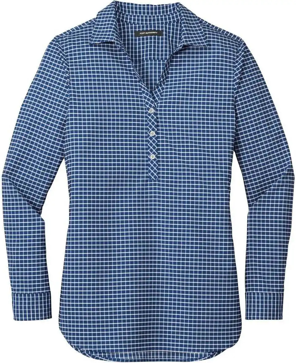 Port Authority Lw680 Ladies City Stretch Tunic - True Blue White