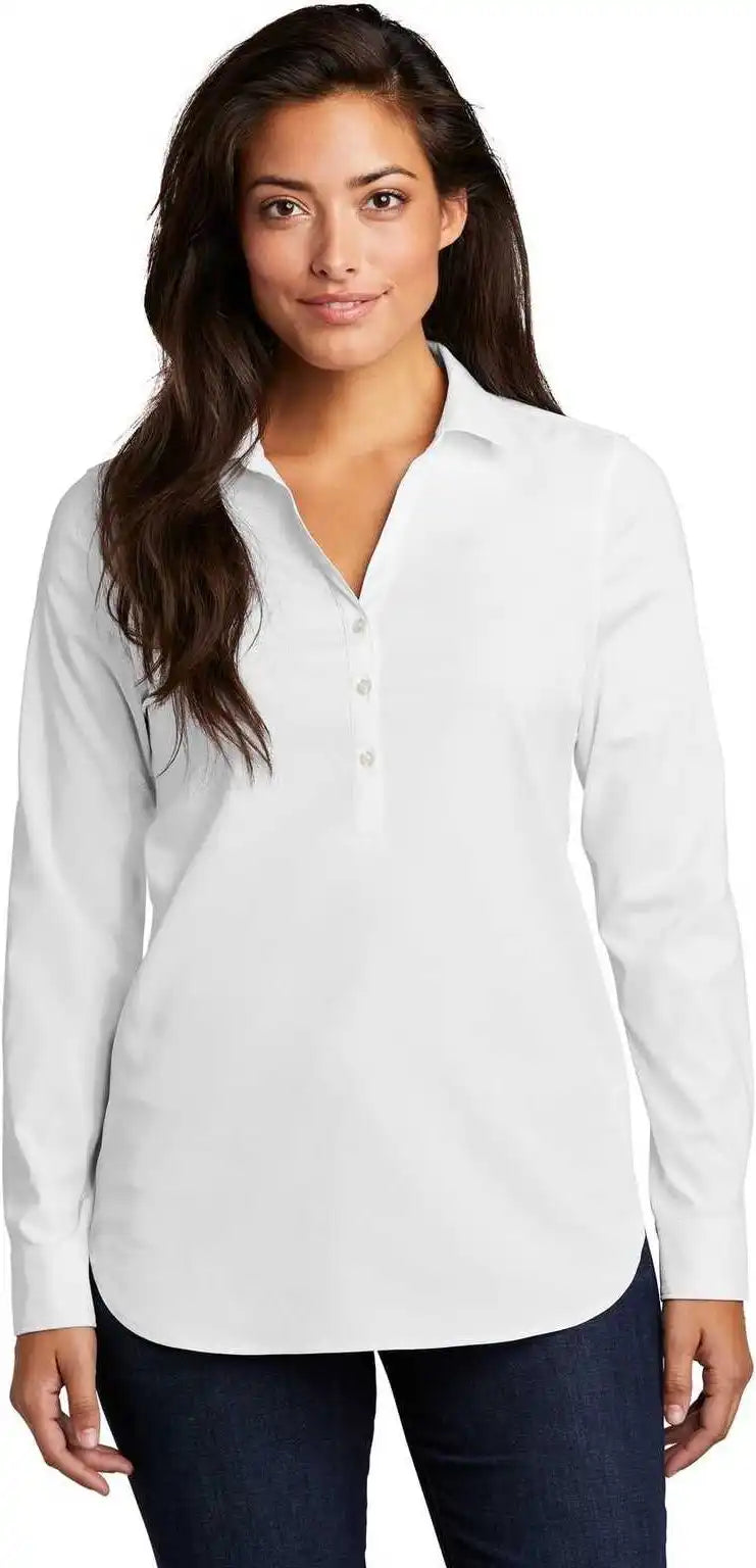 Port Authority Lw680 Ladies City Stretch Tunic - White