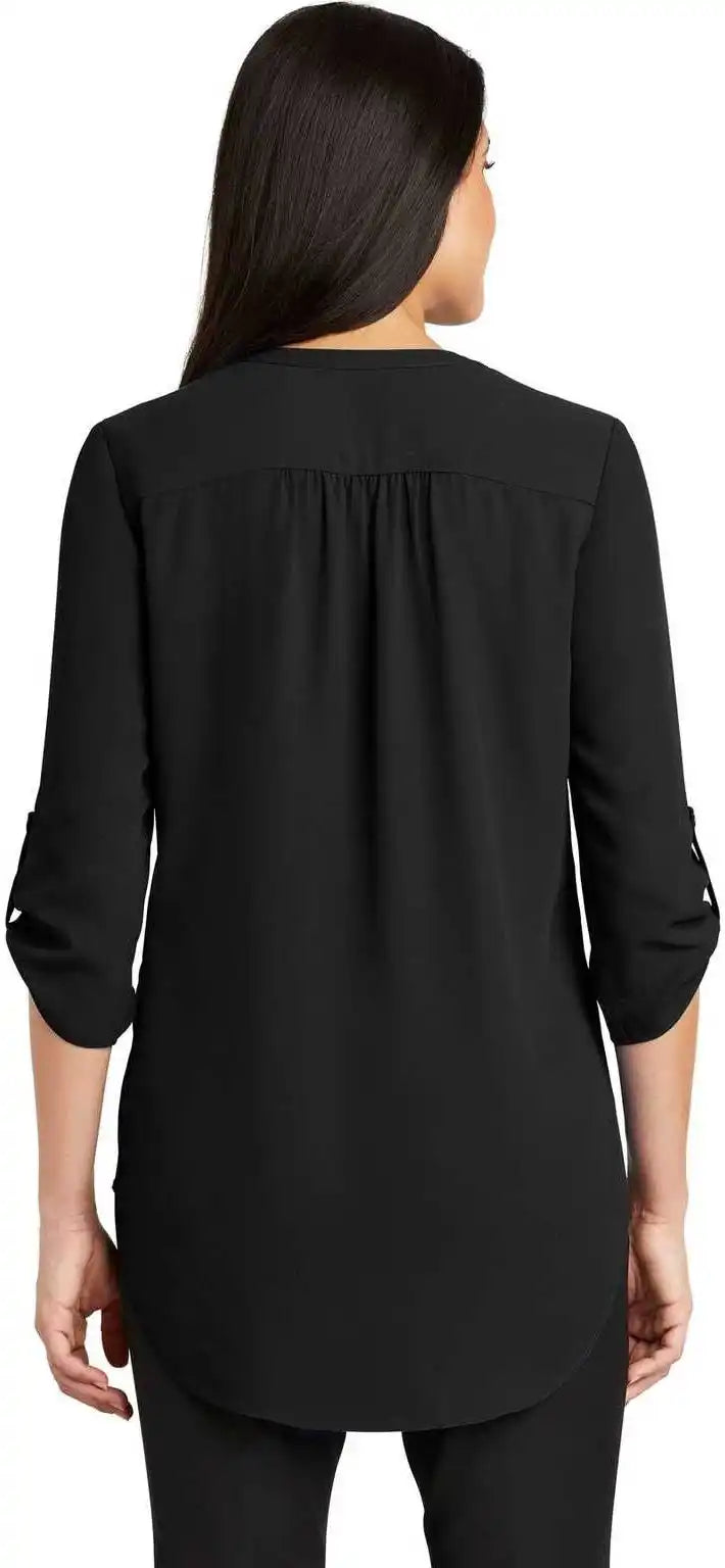 Port Authority Lw701 Ladies 3/4-sleeve Tunic Blouse - Black