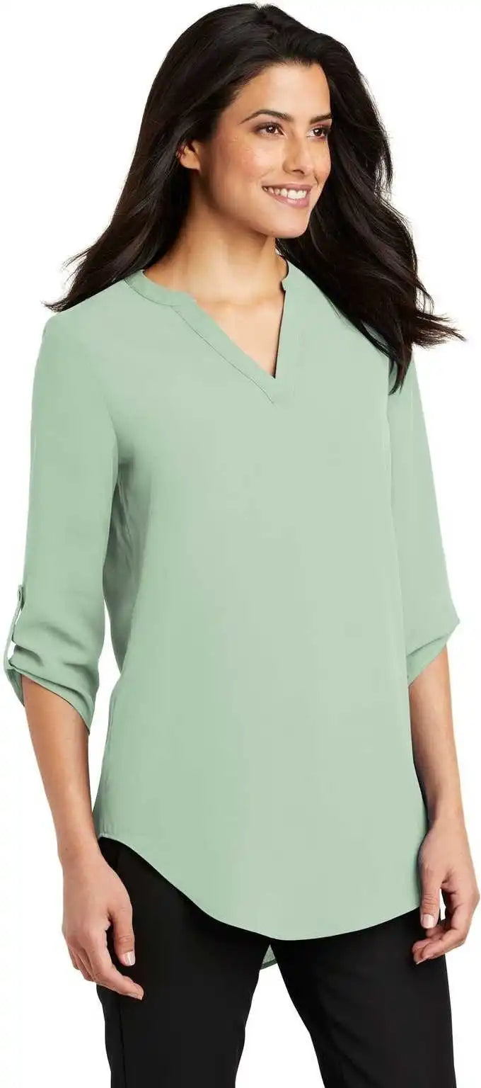 Port Authority Lw701 Ladies 3/4-sleeve Tunic Blouse - Misty Sage