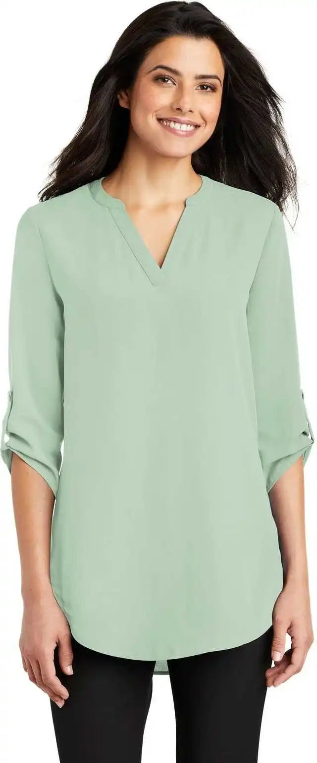 Port Authority Lw701 Ladies 3/4-sleeve Tunic Blouse - Misty Sage