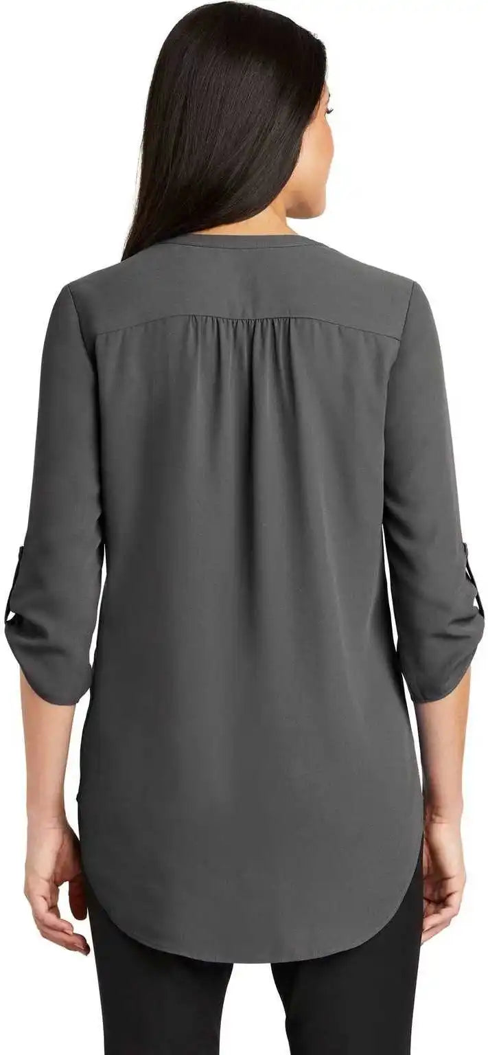 Port Authority Lw701 Ladies 3/4-sleeve Tunic Blouse - Sterling Gray