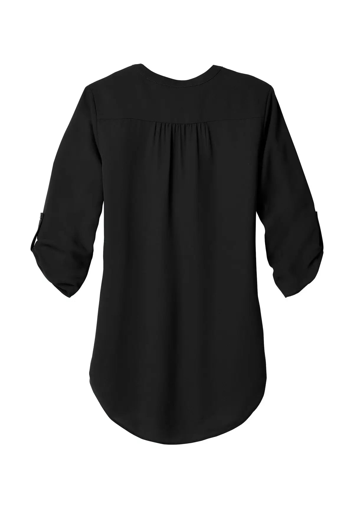 Port Authority Lw701 Women’s 3/4-sleeve Tunic Blouse - Black - Ladies Xs