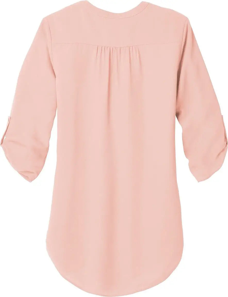 Port Authority Lw701 Women’s 3/4-sleeve Tunic Blouse - Rose Quartz