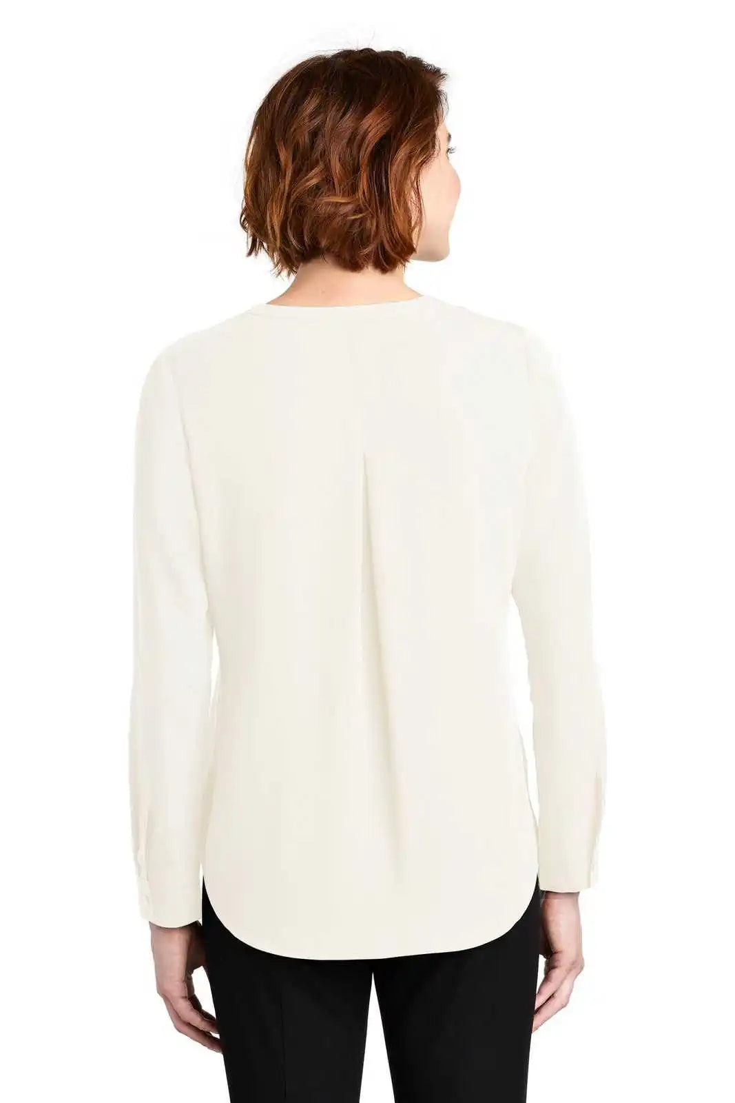 Port Authority Lw702 Ladies Wrap Blouse - Ivory Chiffon