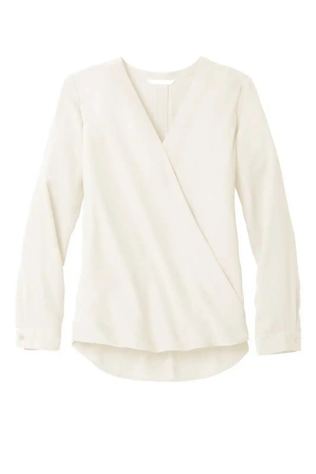 Port Authority Lw702 Ladies Wrap Blouse - Ivory Chiffon