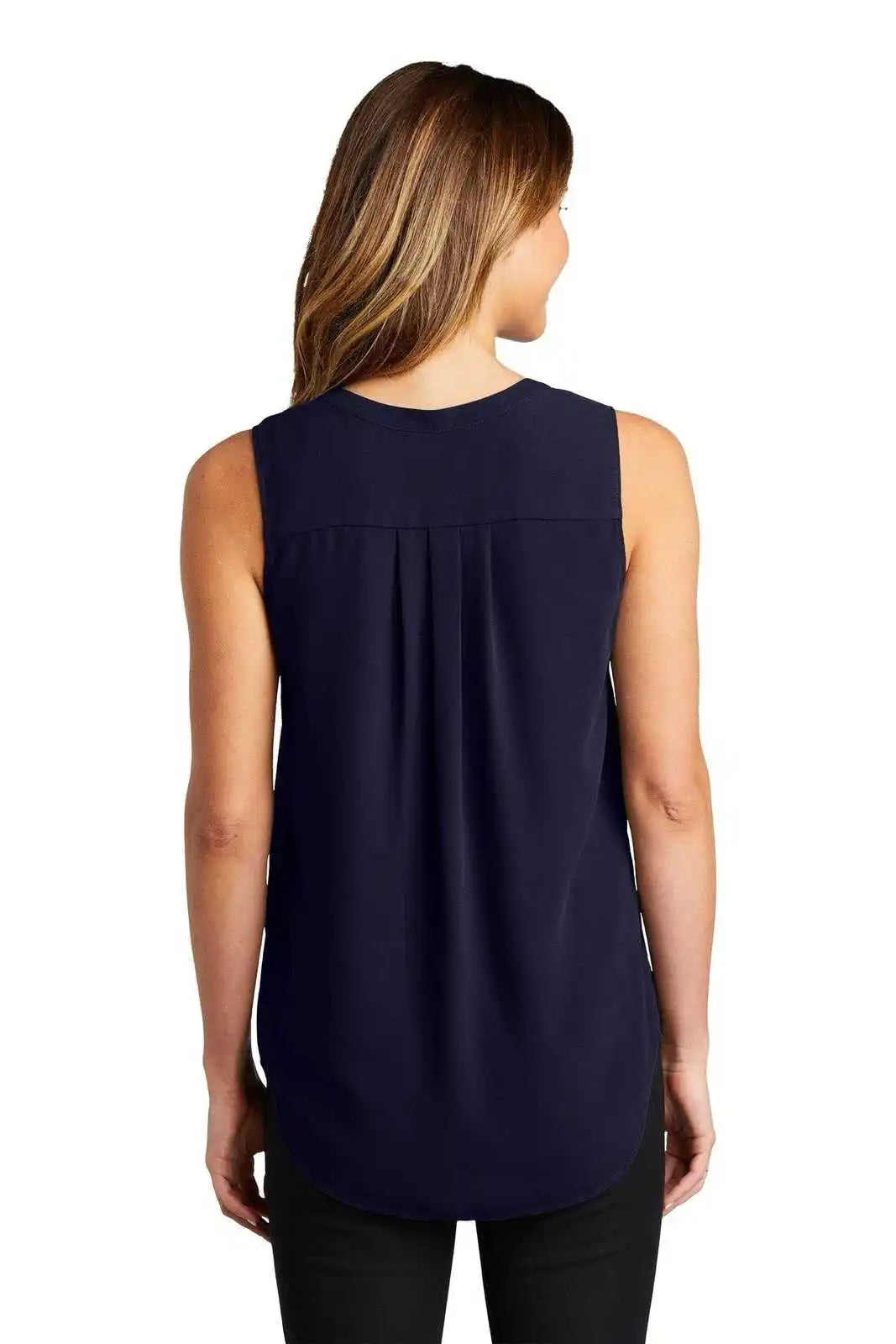 Port Authority Lw703 Ladies Sleeveless Blouse - True Navy