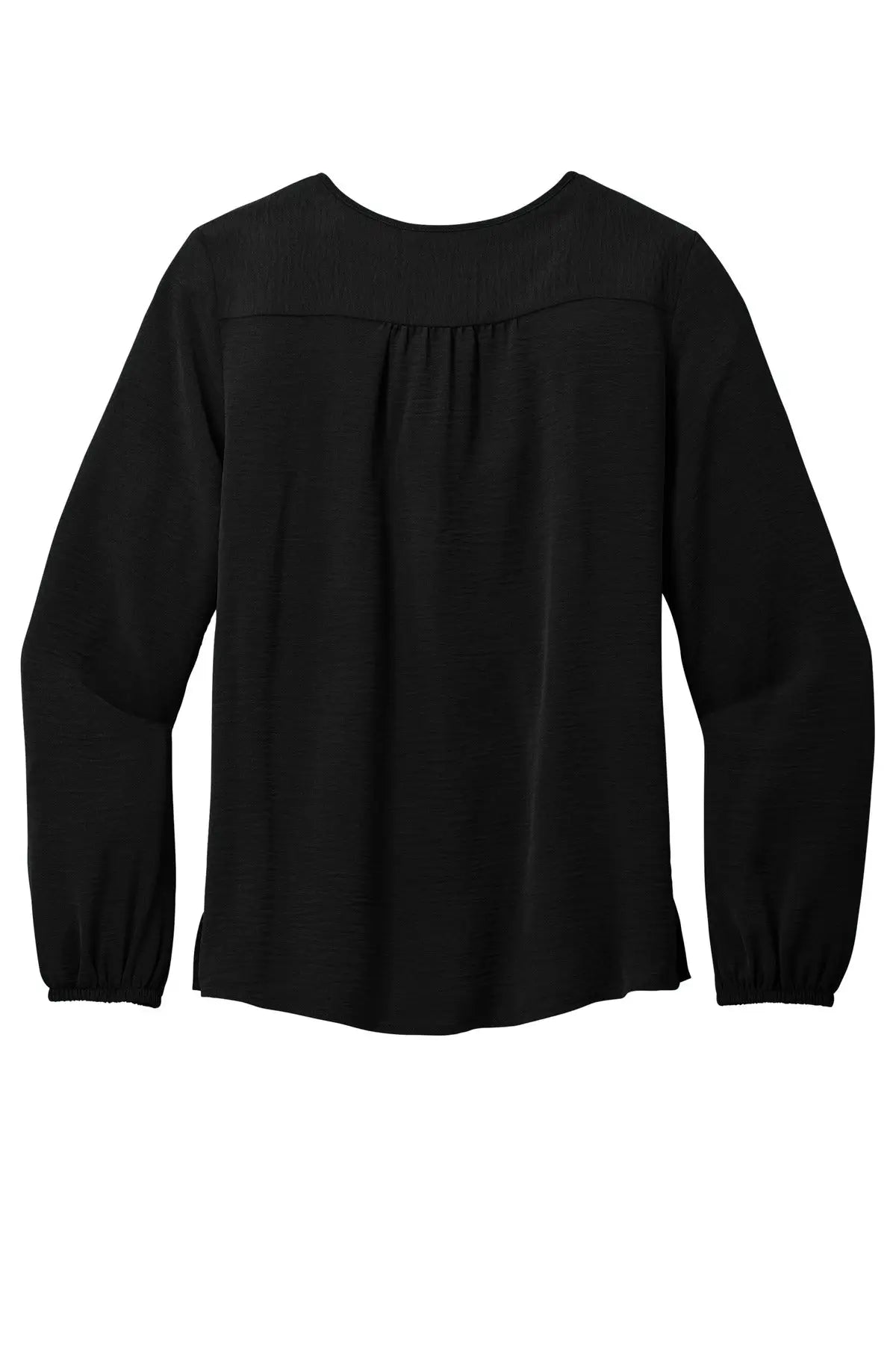 Port Authority Lw714 Women’s Textured Crepe Blouse - Deep Black