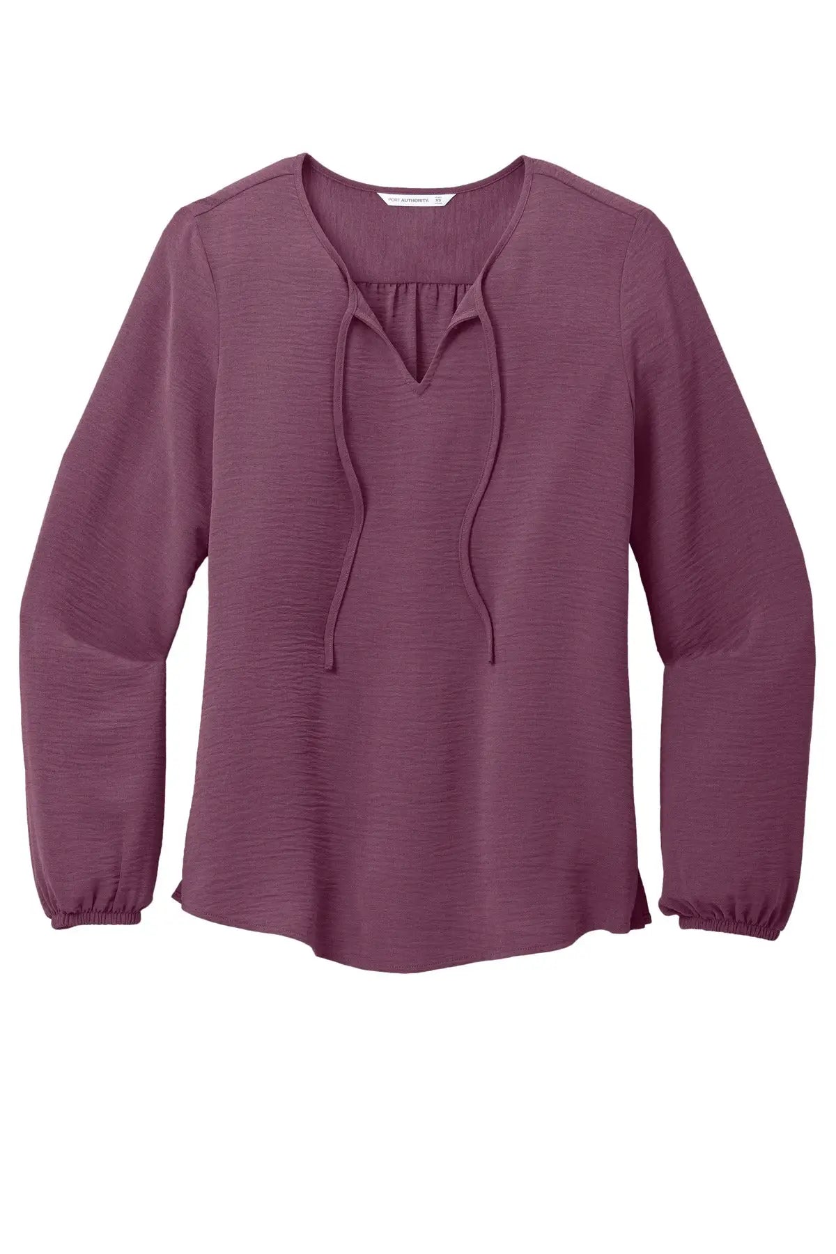 Port Authority Lw714 Women’s Textured Crepe Blouse - Purple Mist