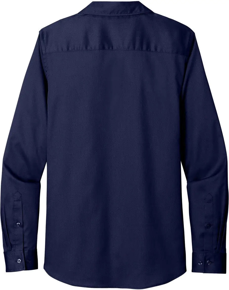 Port Authority Lw808 Women’s Long Sleeve Superpro React Twill Shirt - True Navy - Ladies Xs
