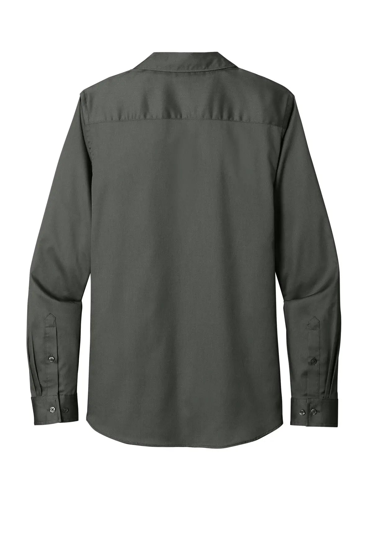Port Authority Lw808 Women’s Long Sleeve Superpro React Twill Shirt - Storm Gray