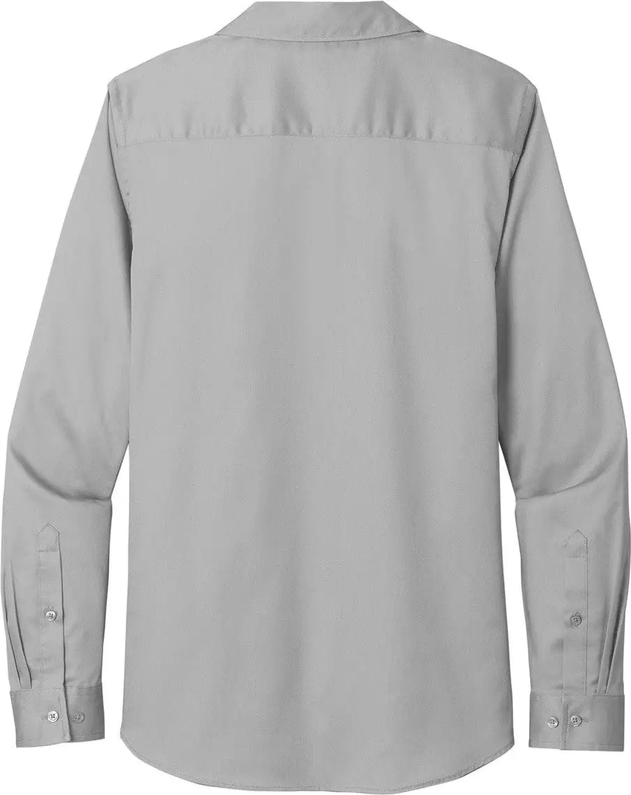 Port Authority Lw808 Women’s Long Sleeve Superpro React Twill Shirt - Gusty Gray