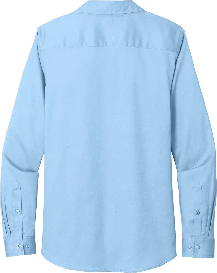 Port Authority Lw808 Women’s Long Sleeve Superpro React Twill Shirt - Cloud Blue - Ladies Xs
