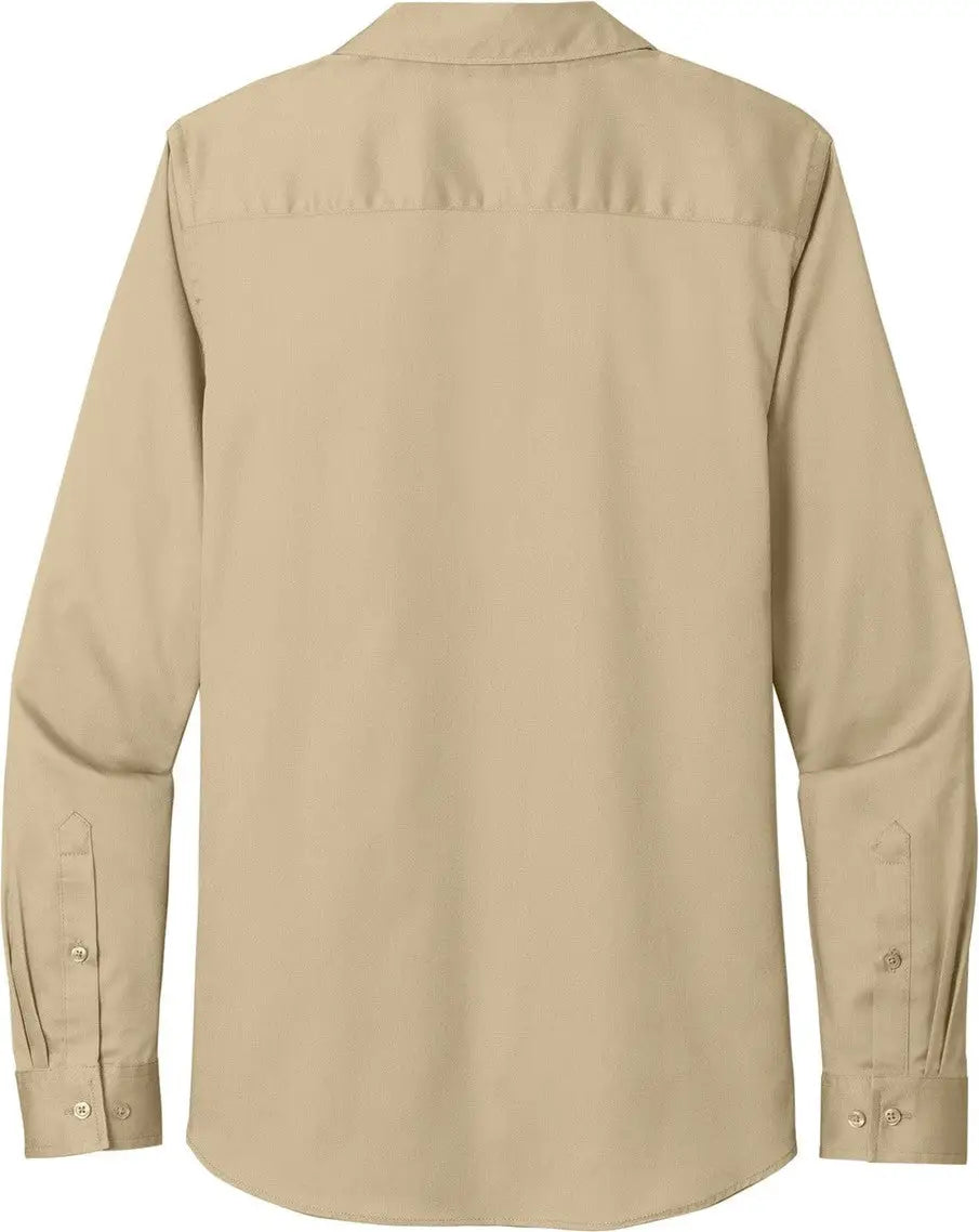 Port Authority Lw808 Women’s Long Sleeve Superpro React Twill Shirt - Wheat - Ladies Xs