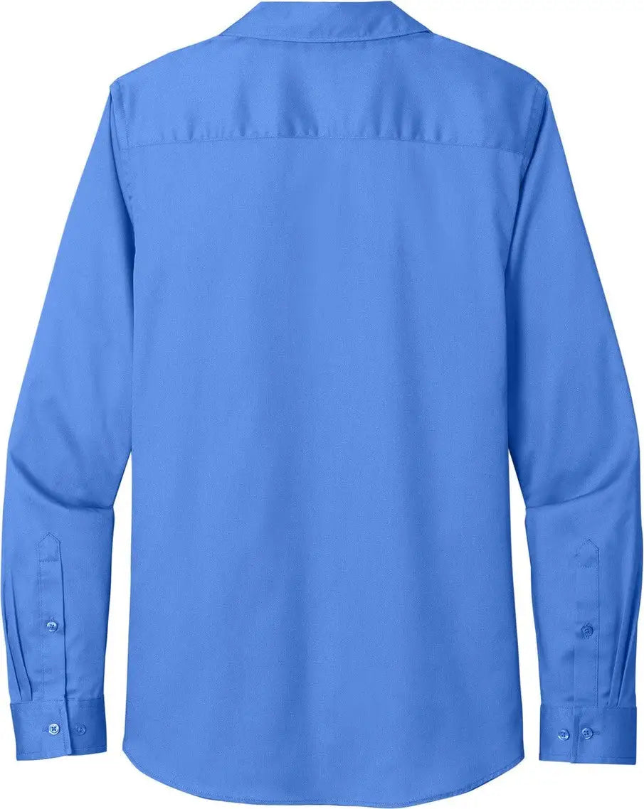 Port Authority Lw808 Women’s Long Sleeve Superpro React Twill Shirt - Ultramarine Blue