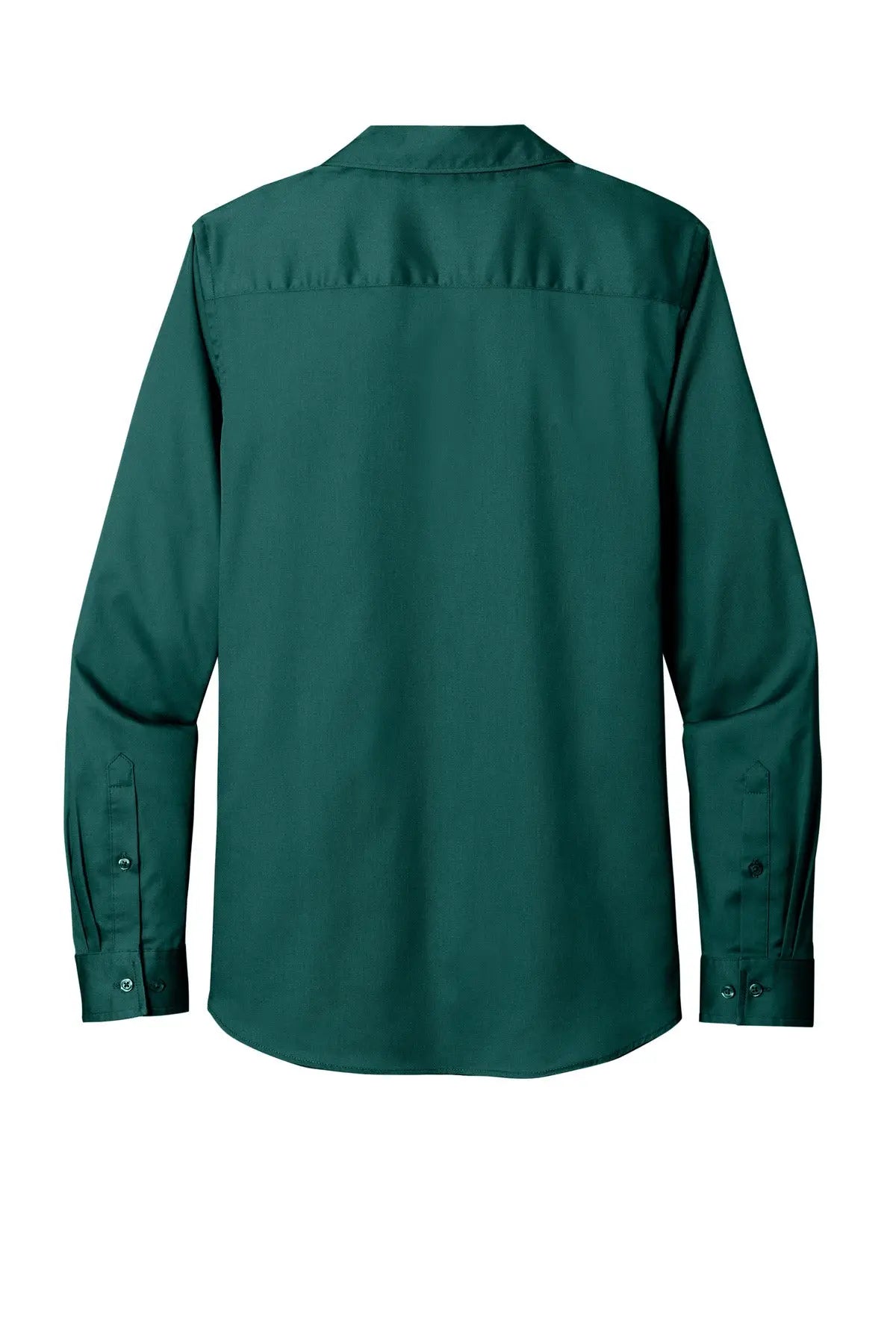 Port Authority Lw808 Women’s Long Sleeve Superpro React Twill Shirt - Marine Green - Ladies Xs