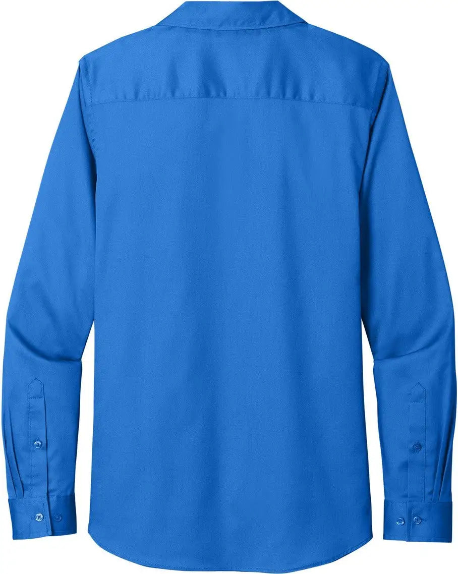 Port Authority Lw808 Women’s Long Sleeve Superpro React Twill Shirt - Strong Blue - Ladies Xs