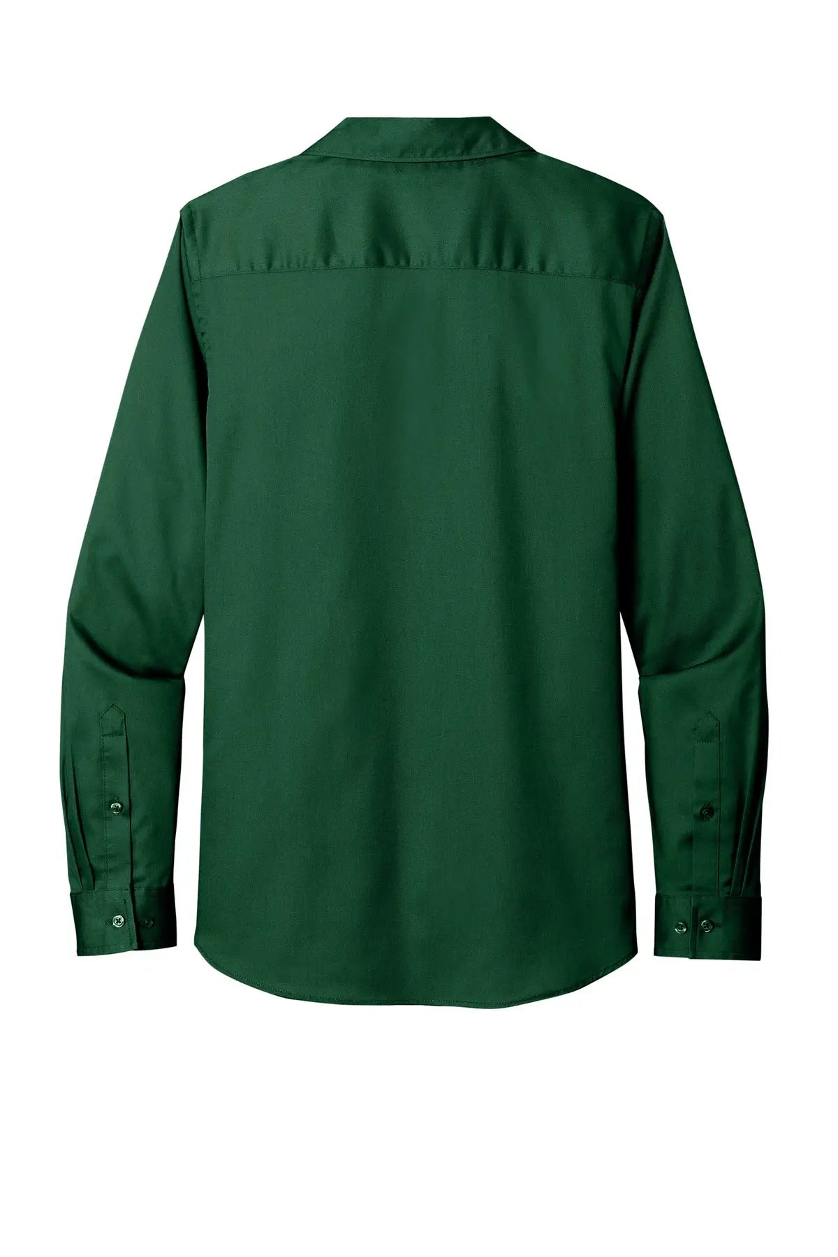 Port Authority Lw808 Women’s Long Sleeve Superpro React Twill Shirt - Dark Green