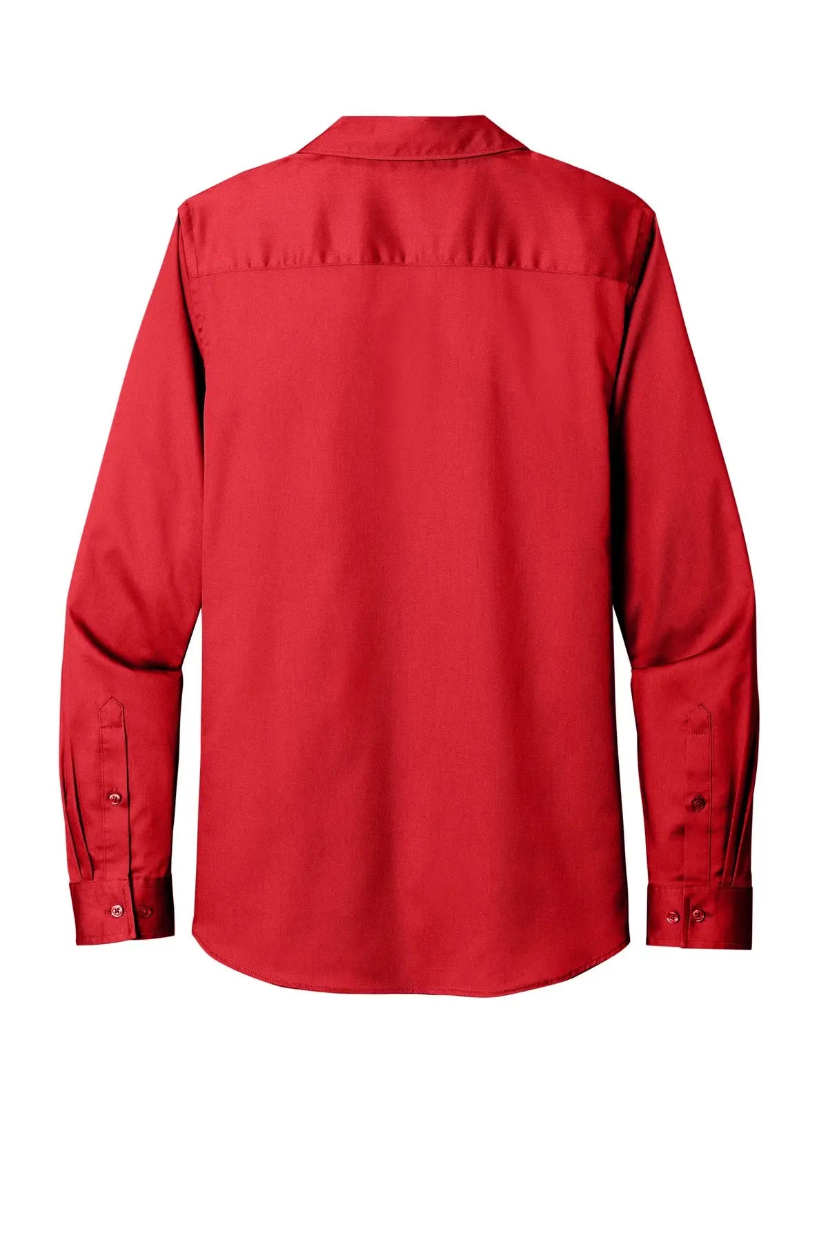 Port Authority Lw808 Women’s Long Sleeve Superpro React Twill Shirt - Rich Red
