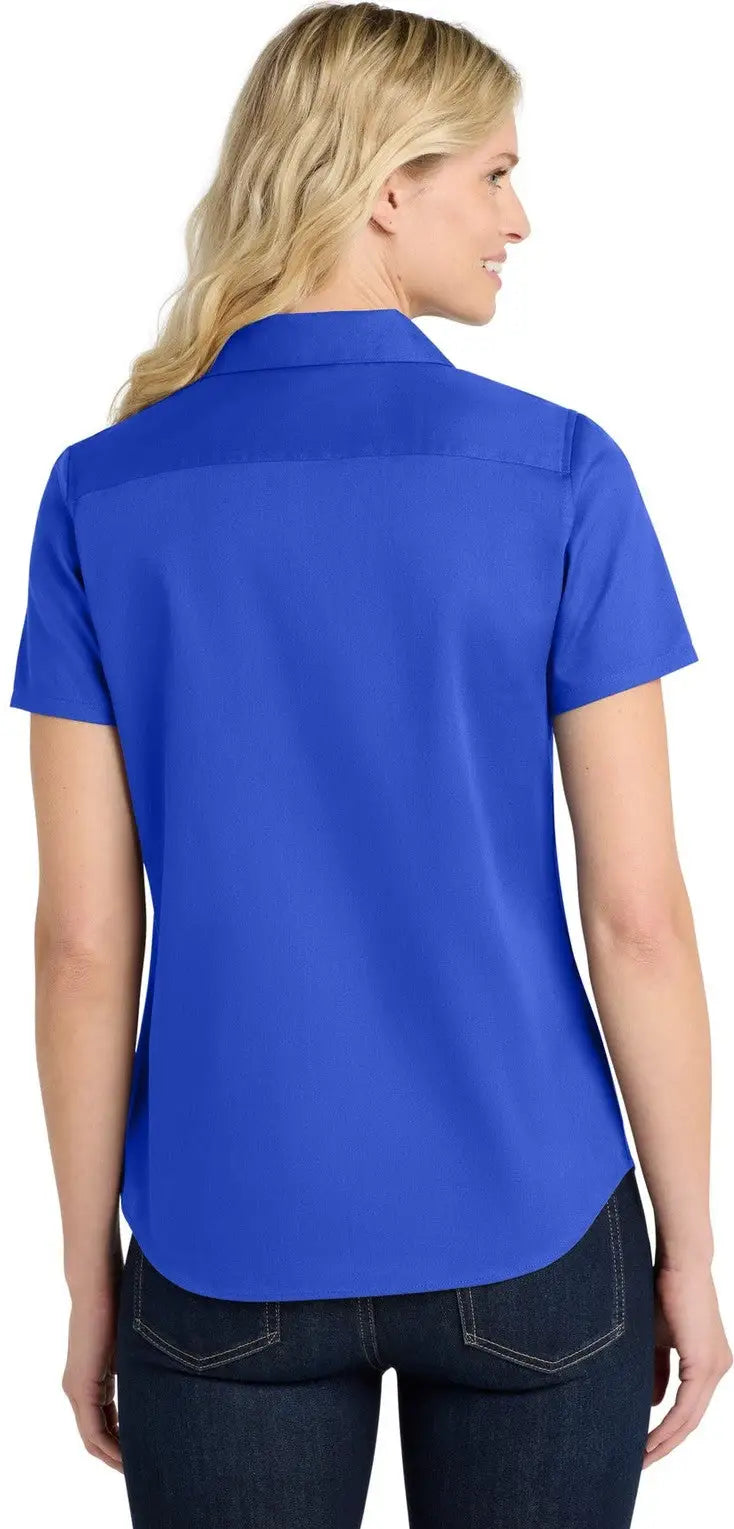 Port Authority Lw809 Women’s Short Sleeve Superpro React Twill Shirt - True Royal