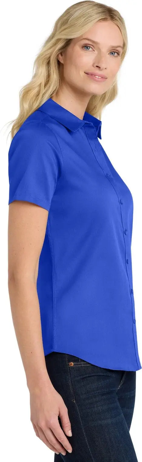 Port Authority Lw809 Women’s Short Sleeve Superpro React Twill Shirt - True Royal
