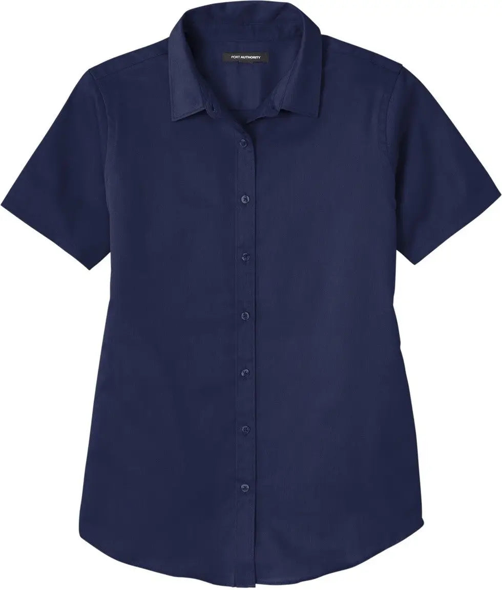 Port Authority Lw809 Women’s Short Sleeve Superpro React Twill Shirt - True Navy