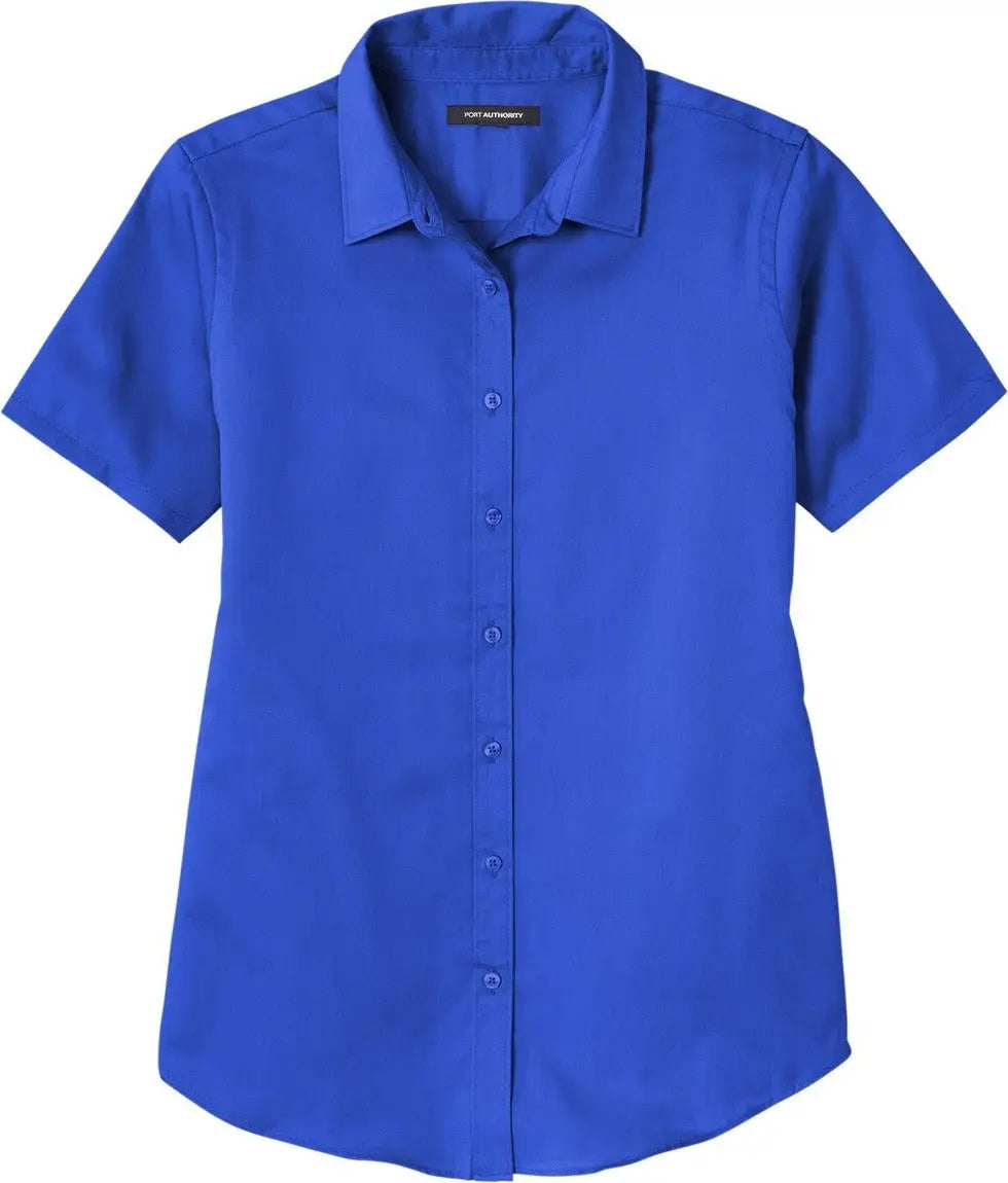 Port Authority Lw809 Women’s Short Sleeve Superpro React Twill Shirt - True Royal