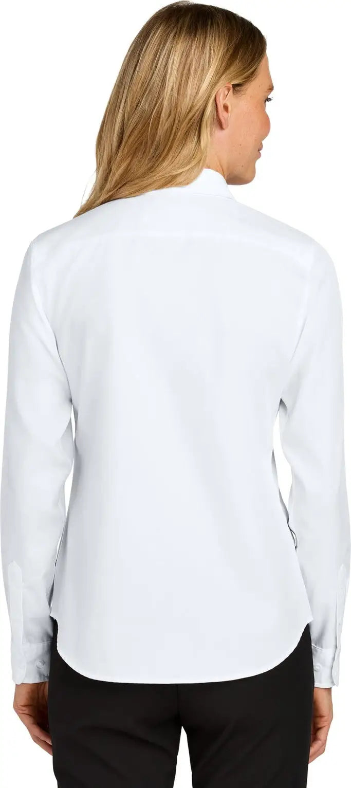 Port Authority Lw816 Women’s Long Sleeve Nailhead Easy Care Shirt - White