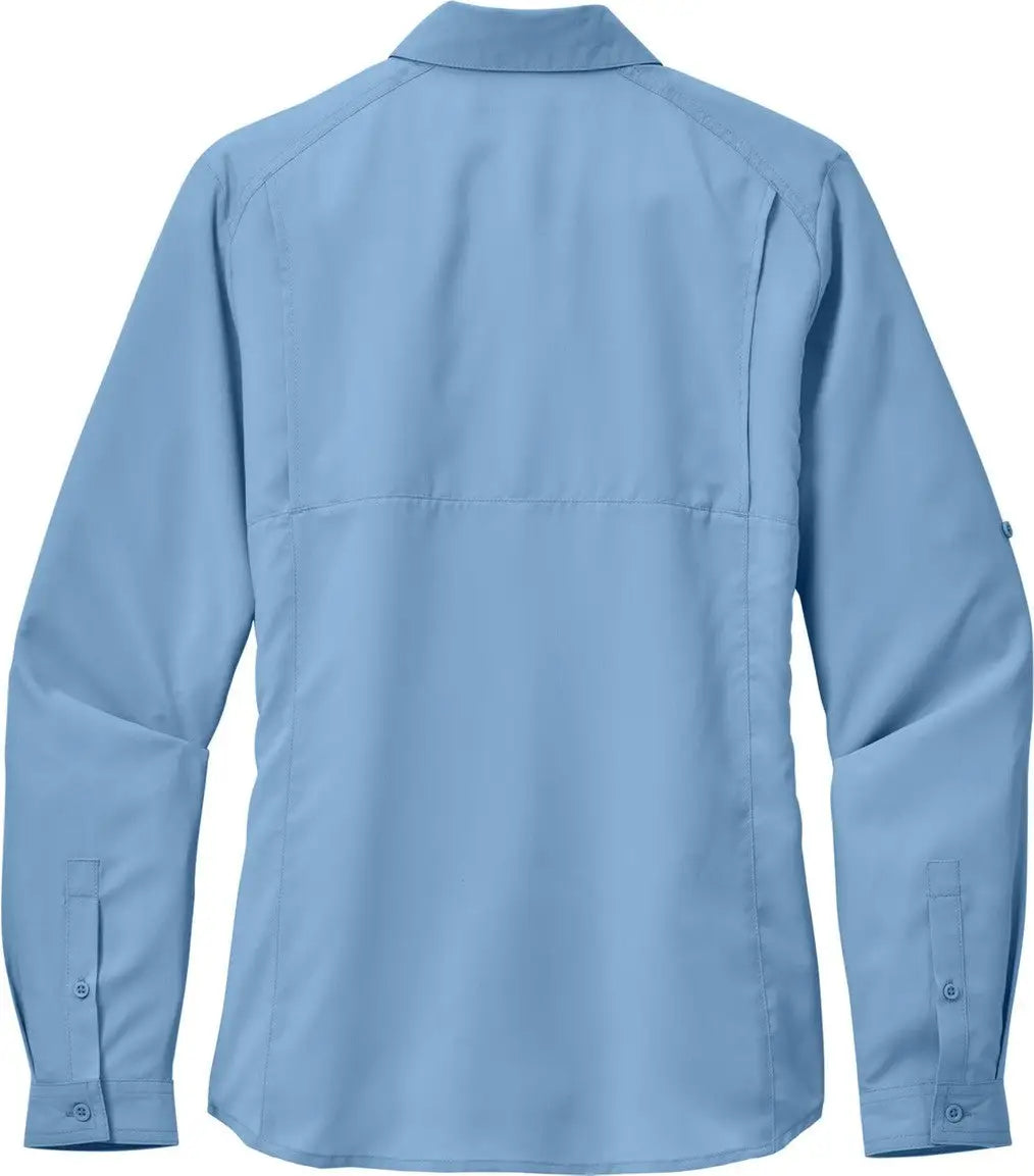 Port Authority Lw960 Women’s Long Sleeve Uv Daybreak Shirt - Light Blue - Ladies Xs
