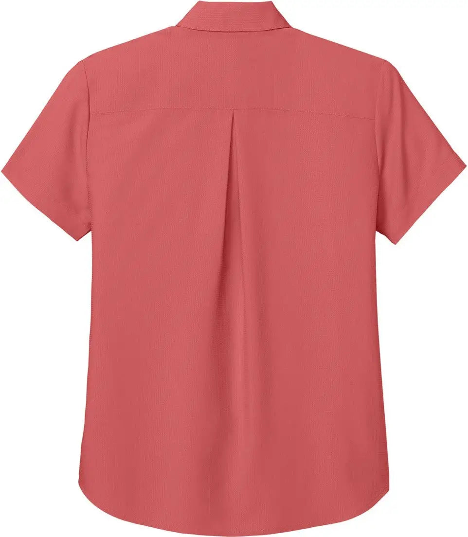 Port Authority Lw963 Women’s Short Sleeve Uv Dockside Shirt - Coral Reef - Ladies Xs