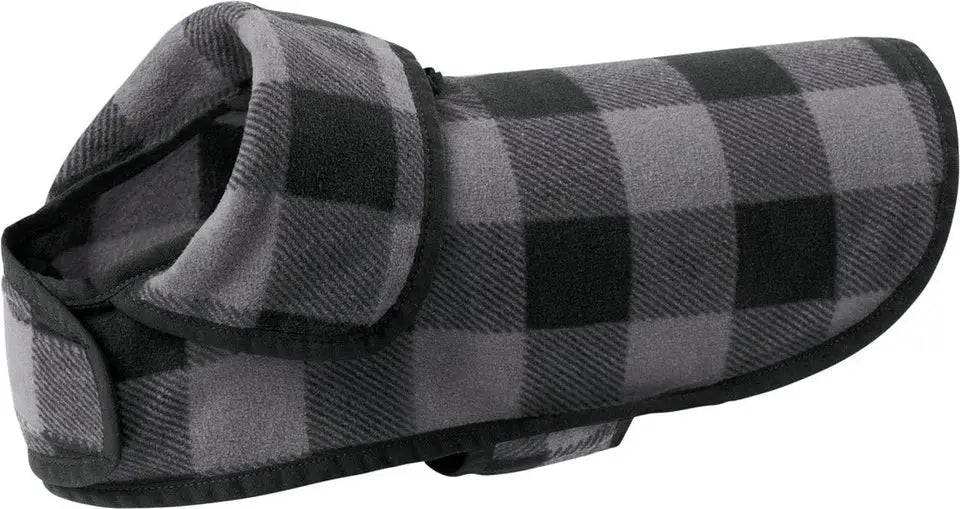 Port Authority Pe100 Pet Fleece Jacket - Gray Black Buffalo Check