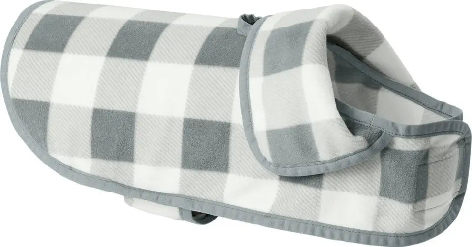 Port Authority Pe100 Pet Fleece Jacket - Marshmallow Monument Gray Buffalo Check