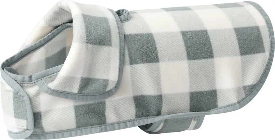 Port Authority Pe100 Pet Fleece Jacket - Marshmallow Monument Gray Buffalo Check