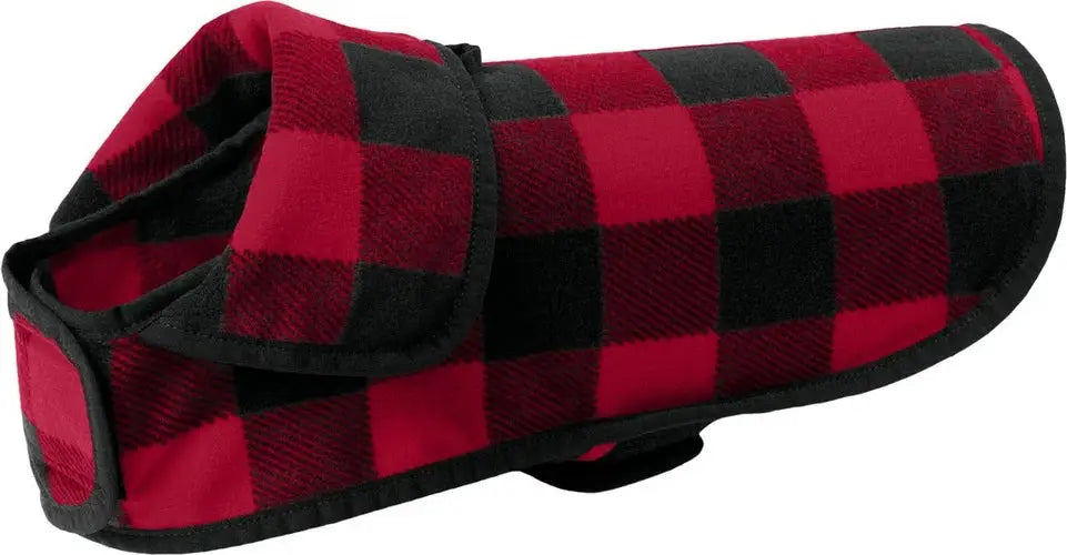 Port Authority Pe100 Pet Fleece Jacket - Red Black Buffalo Check