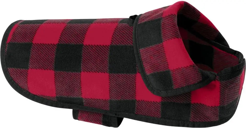 Port Authority Pe100 Pet Fleece Jacket - Red Black Buffalo Check
