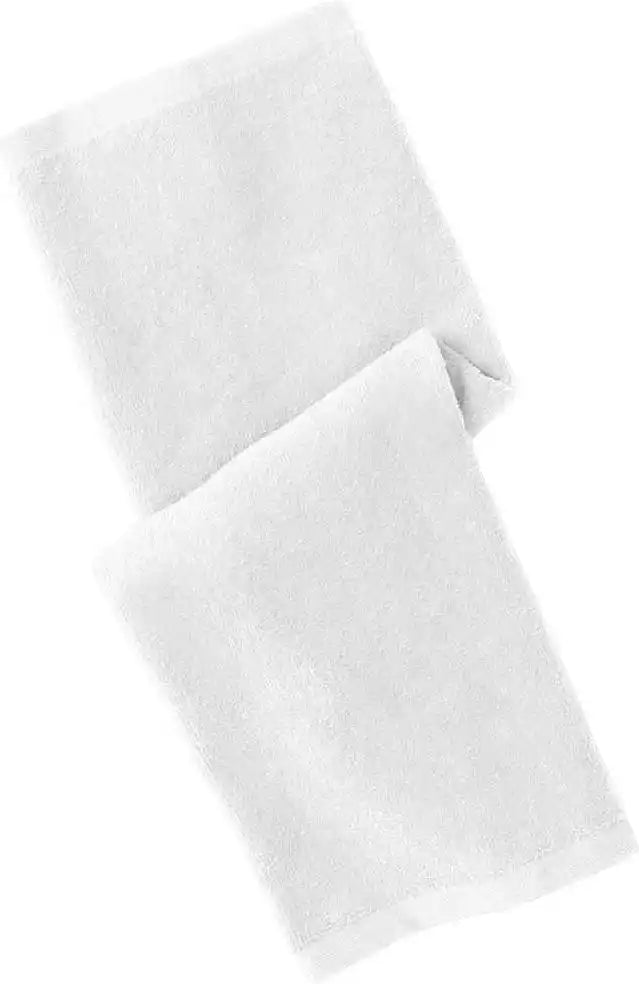 Port Authority Pt390 Hemmed Towel White / one Size Fits Most