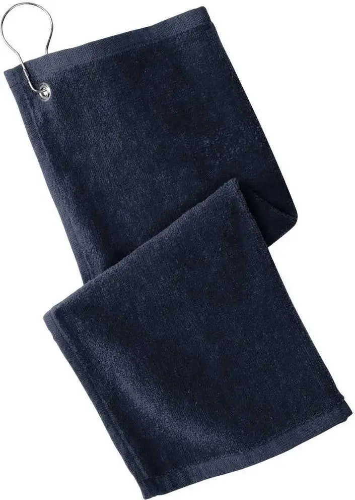 Port Authority Pt400 Grommeted Hemmed Towel - Navy - one Size Fits Most