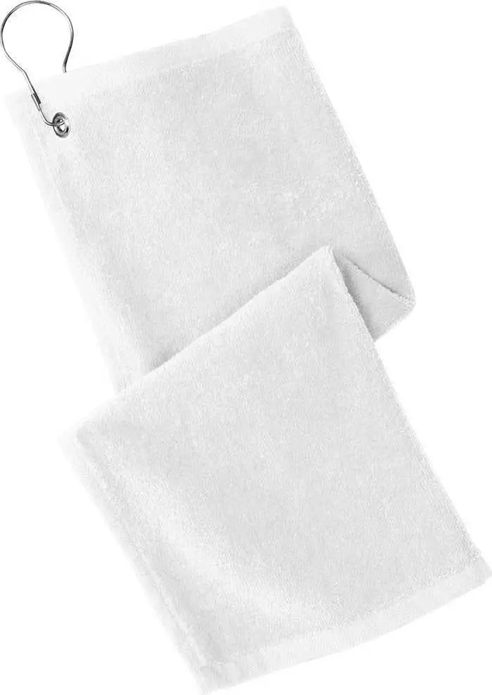 Port Authority Pt400 Grommeted Hemmed Towel - White - Osfa