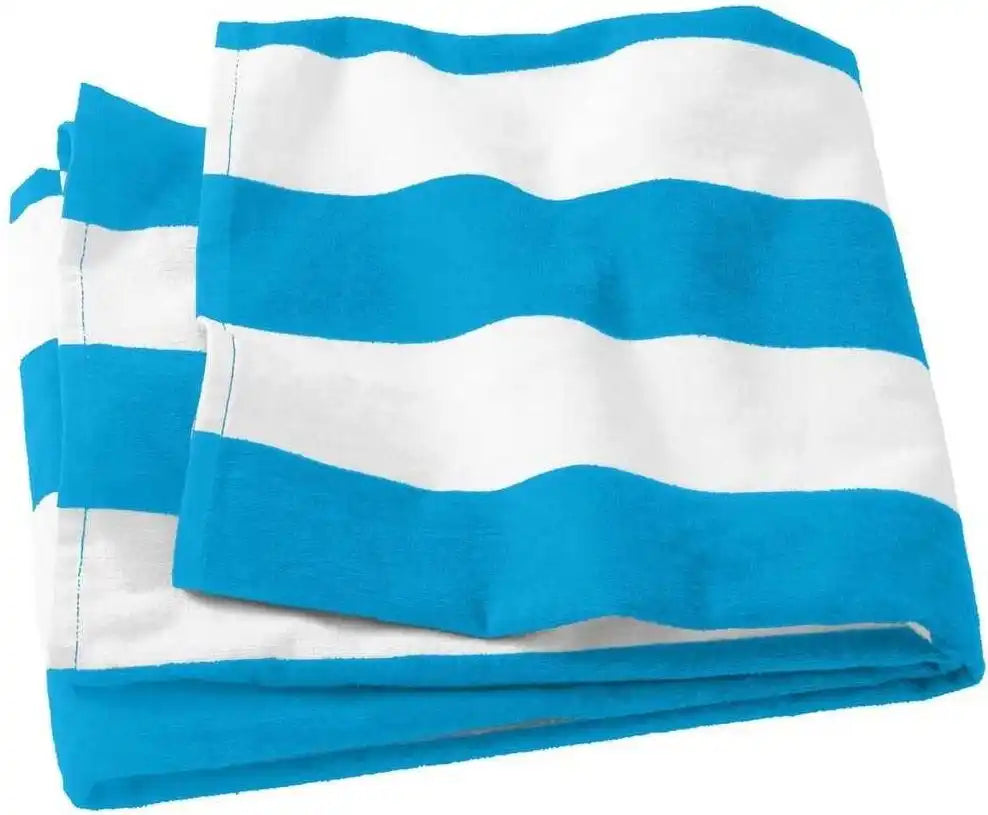 Port Authority Pt43 Cabana Stripe Beach Towel - Turquoise - one Size Fits Most