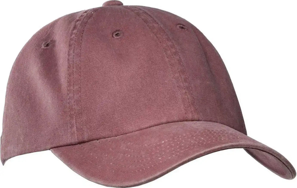 Port Authority Pwu Garment Washed Cap Maroon / one Size Fits Most