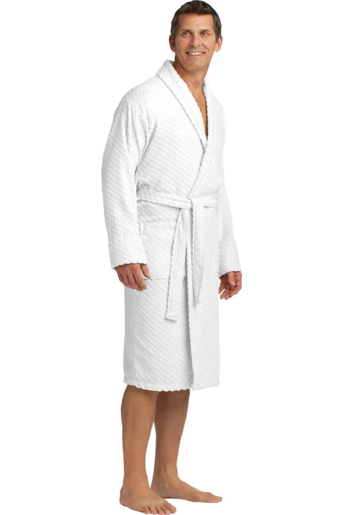 Port Authority R103 Checkered Terry Shawl Collar Robe