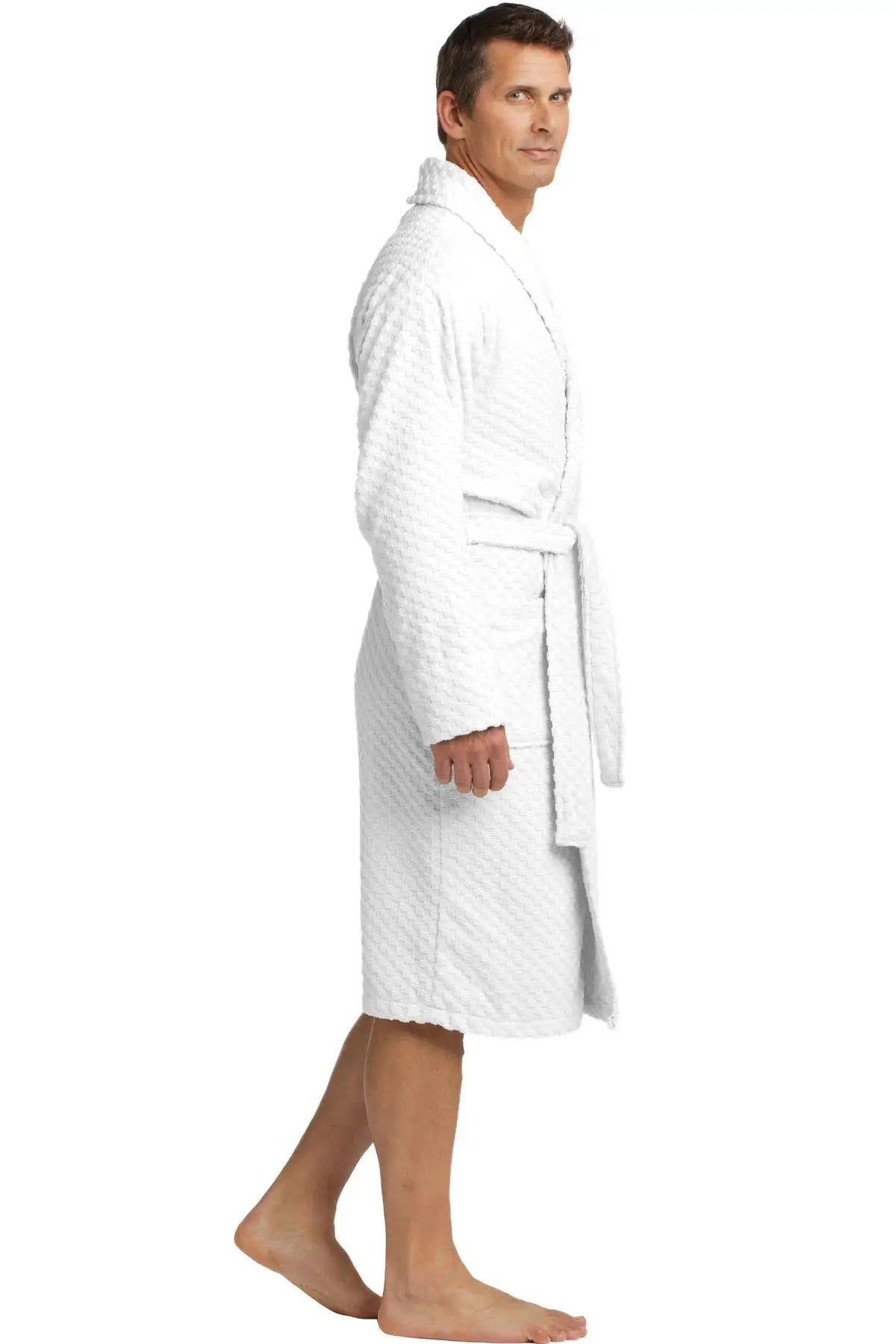 Port Authority R103 Checkered Terry Shawl Collar Robe
