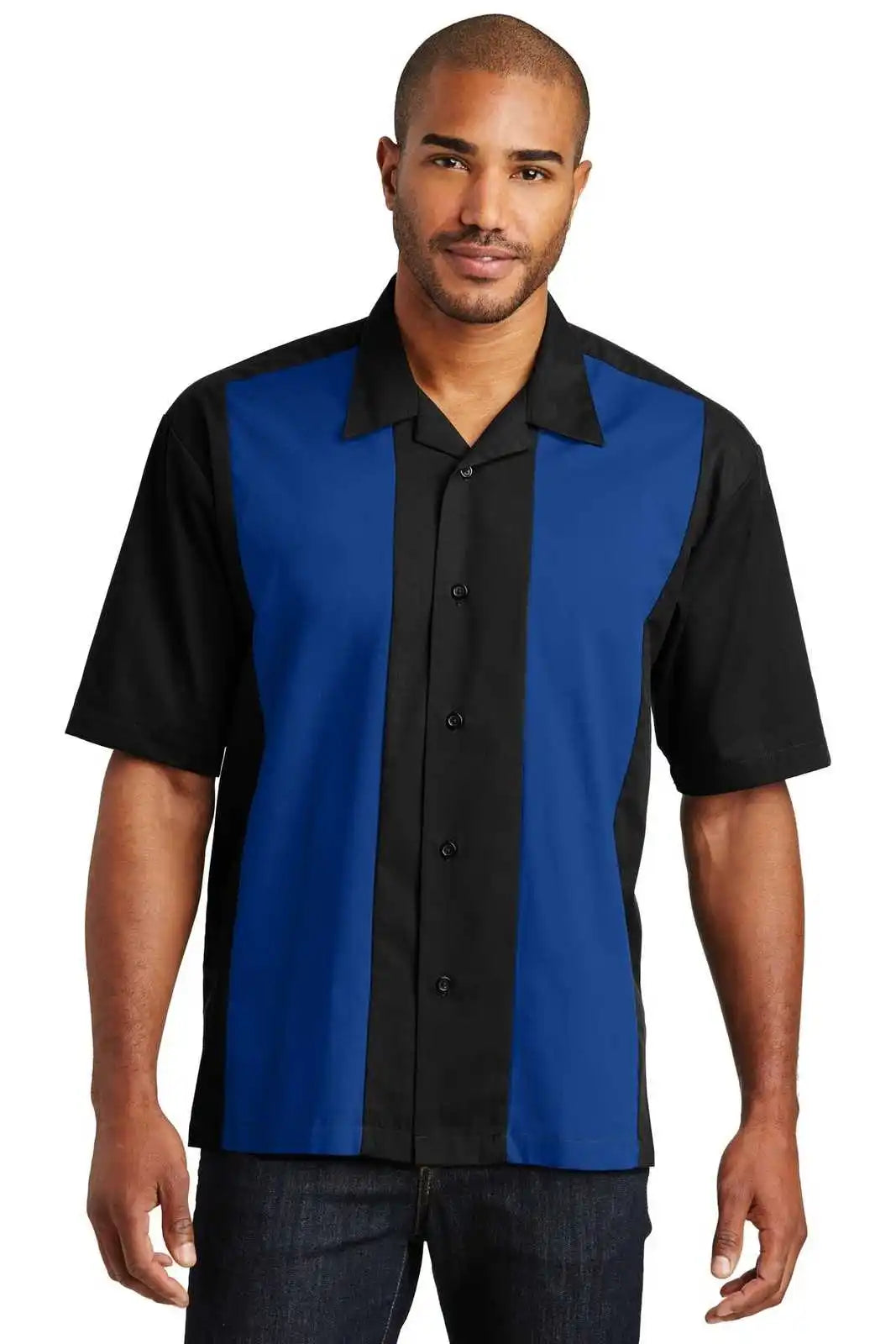 Port Authority S300 Retro Camp Shirt - Black Royal